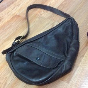 Brown leather bag